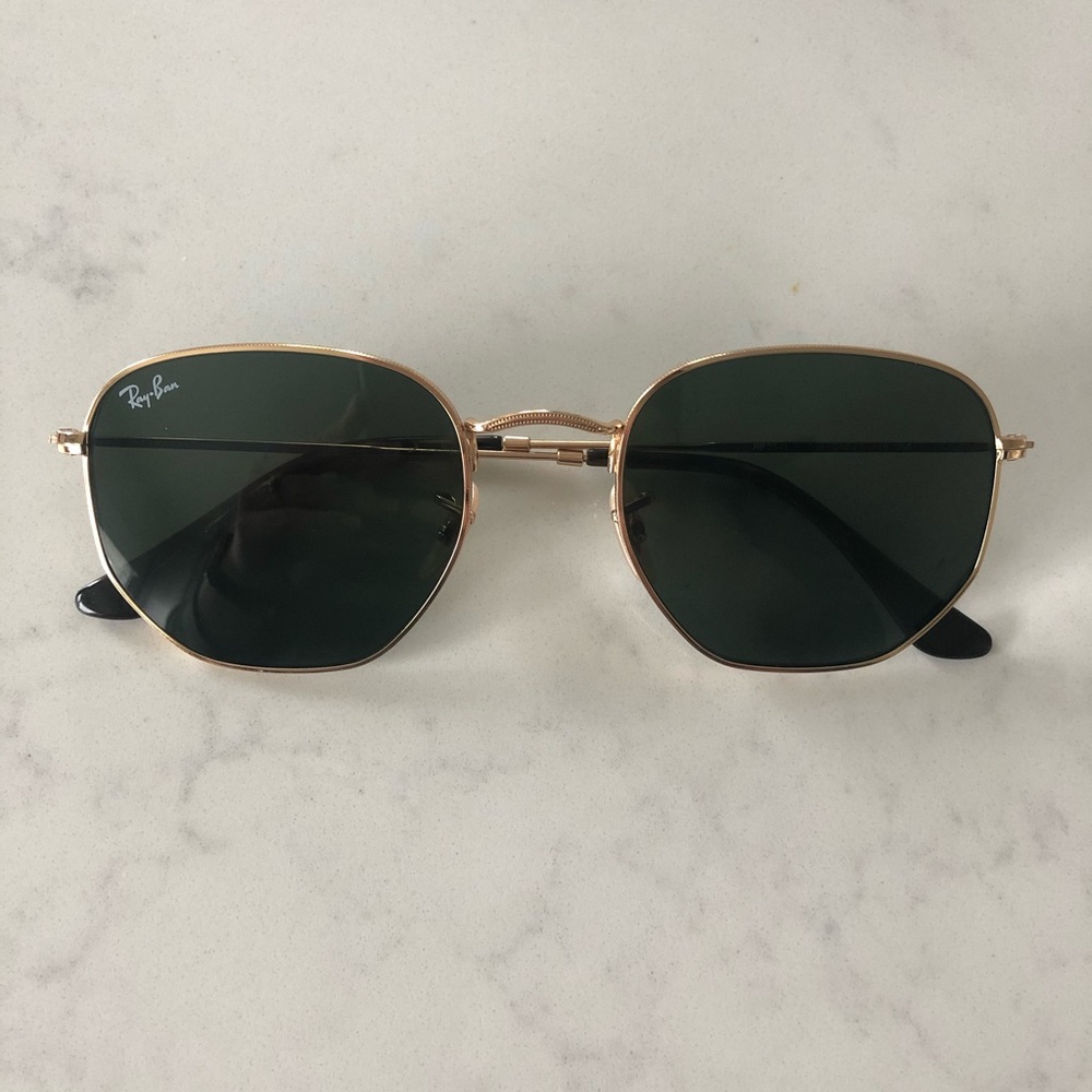 Ray Ban Hexagonal Flat Lenses RB3548N 001 54-21